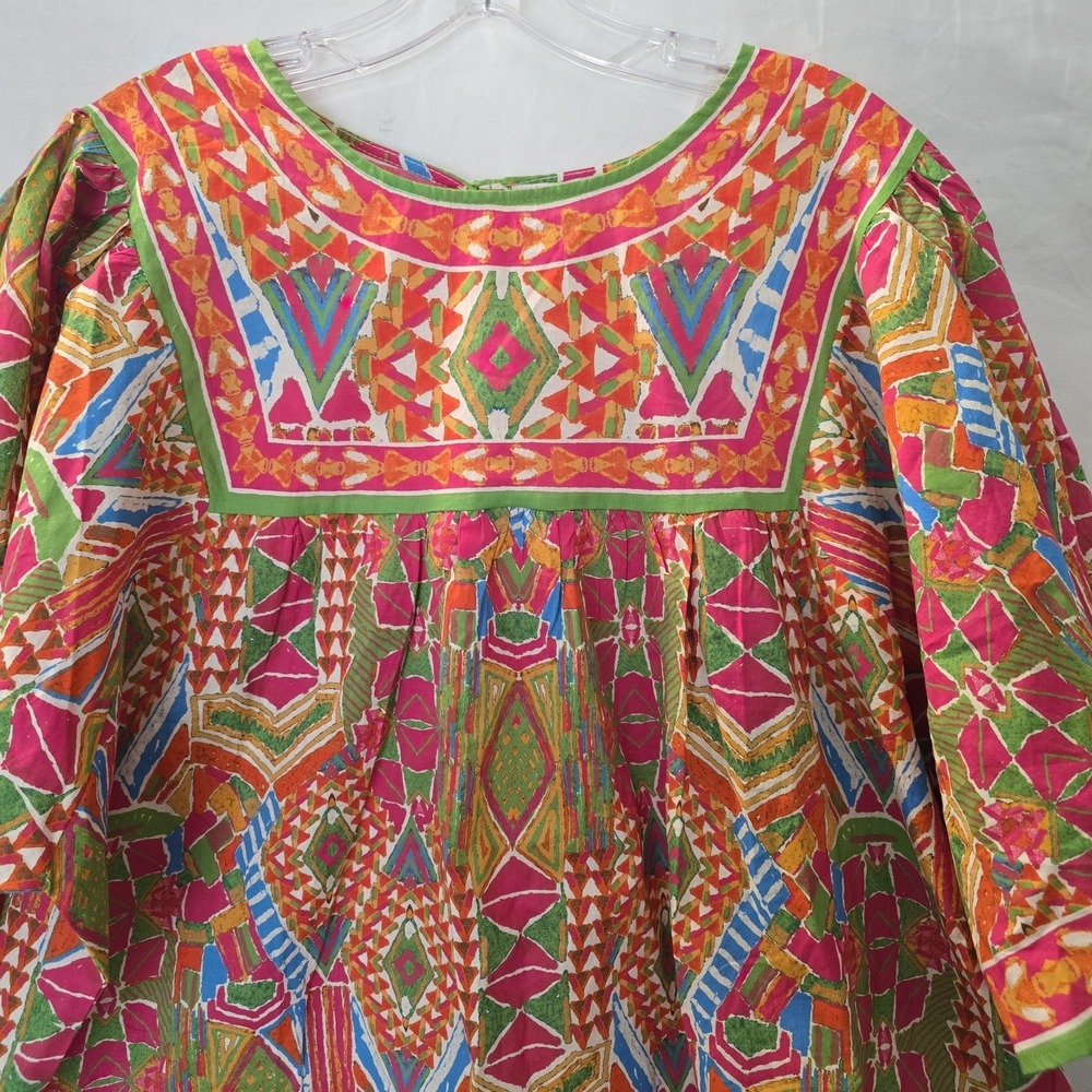 Avara Nadia Multicolor Printed Top Boho-chic Size XL NWT Keyhole Back - Picture 3 of 13